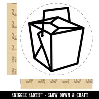 Chinese Food Take Out Box Closed Self-Inking Rubber Stamp for Stamping Crafting Planners