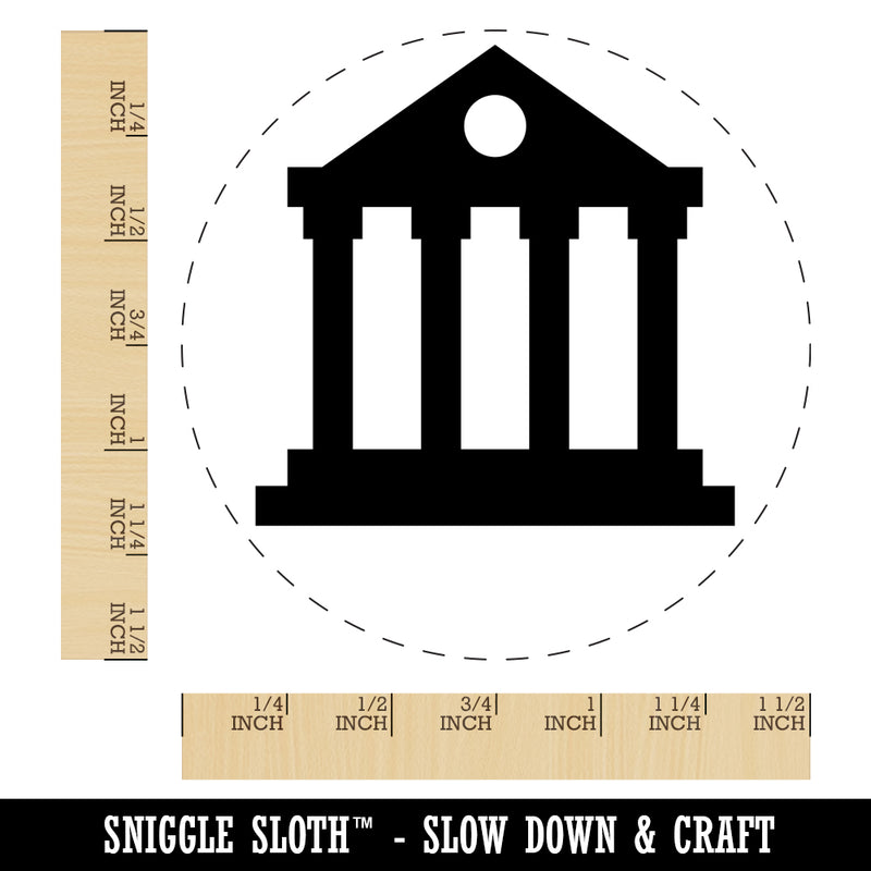 Courthouse Justice Legal Lawyer Judge Icon Self-Inking Rubber Stamp for Stamping Crafting Planners