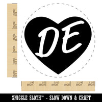 DE Delaware State in Heart Self-Inking Rubber Stamp for Stamping Crafting Planners