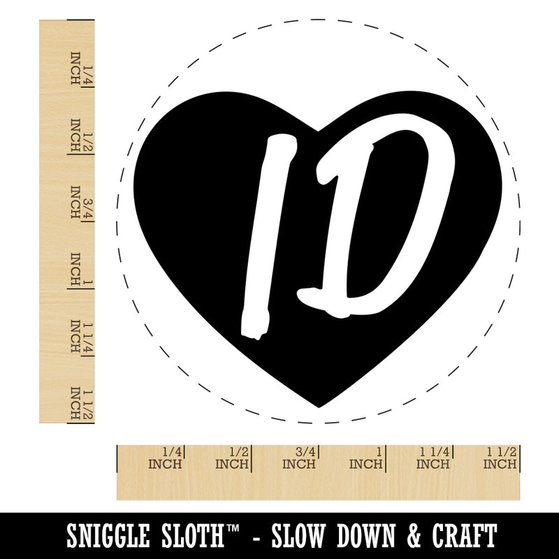 ID Idaho State in Heart Self-Inking Rubber Stamp for Stamping Crafting Planners