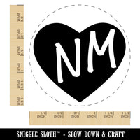 NM New Mexico State in Heart Self-Inking Rubber Stamp for Stamping Crafting Planners