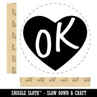 OK Oklahoma State in Heart Self-Inking Rubber Stamp for Stamping Crafting Planners