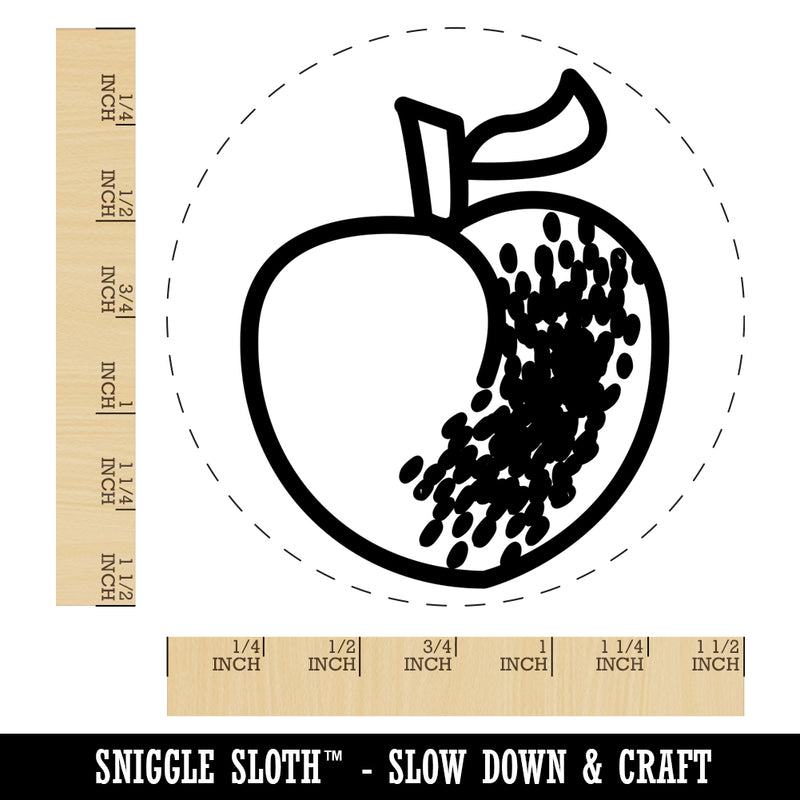 Peach Fruit Drawing Cute Self-Inking Rubber Stamp for Stamping Crafting Planners