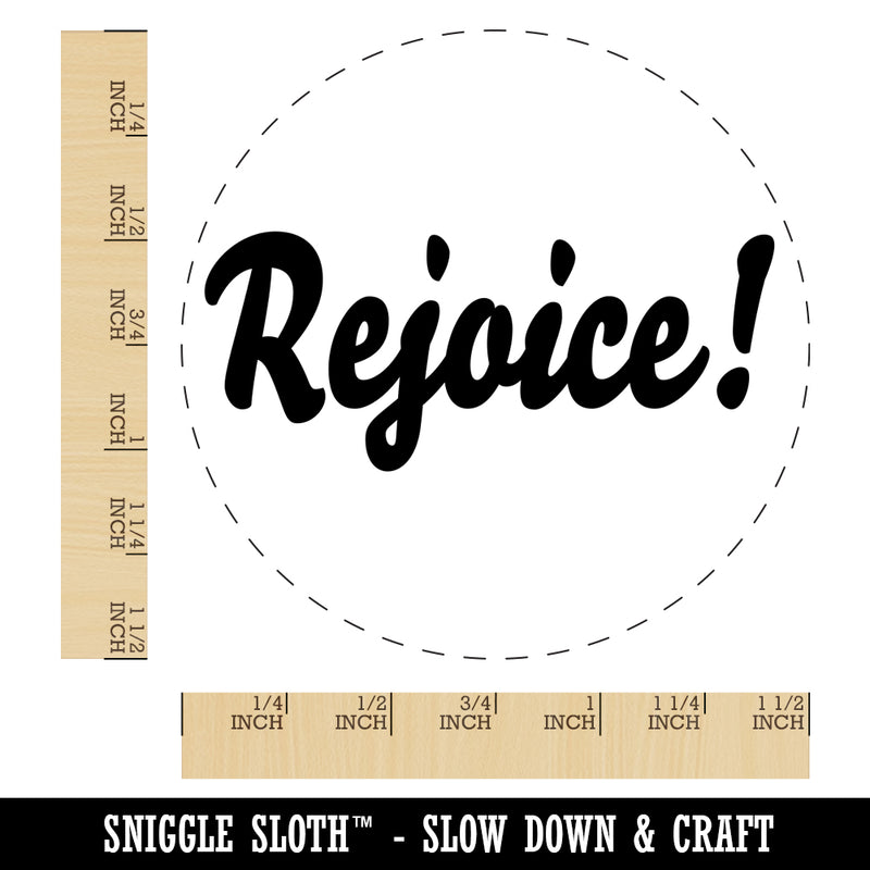 Rejoice Christian Fun Text Self-Inking Rubber Stamp for Stamping Crafting Planners