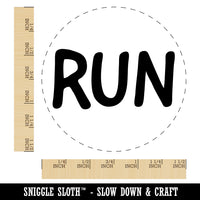 Run Jog Marathon Fun Text Self-Inking Rubber Stamp for Stamping Crafting Planners