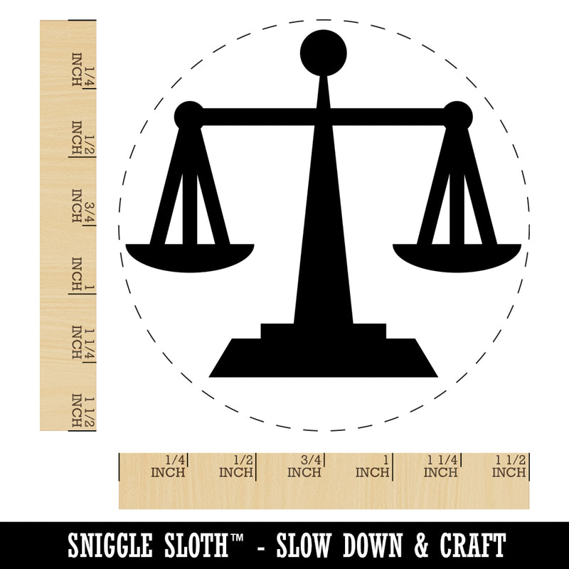 Scales of Justice Legal Lawyer Icon Self-Inking Rubber Stamp for Stamping Crafting Planners