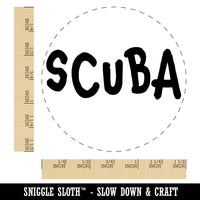 Scuba Diving Diver Fun Text Self-Inking Rubber Stamp for Stamping Crafting Planners