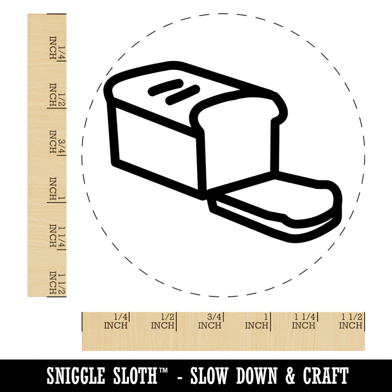 Sliced Loaf of Bread Self-Inking Rubber Stamp for Stamping Crafting Planners