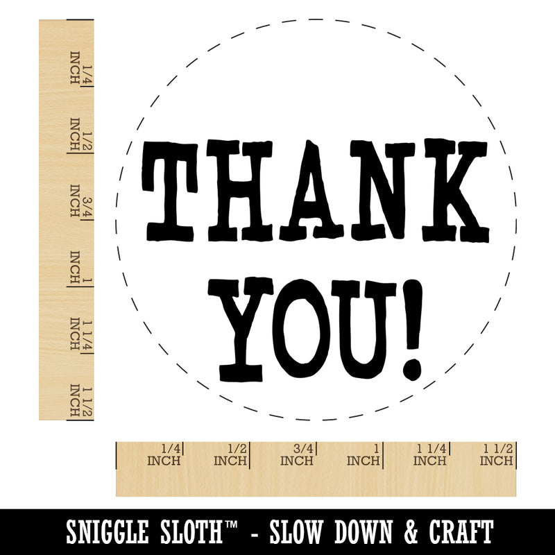 Thank You Fun Text Self-Inking Rubber Stamp for Stamping Crafting Planners