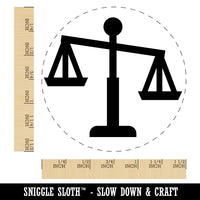 Tipping Scales of Justice Legal Lawyer Icon Self-Inking Rubber Stamp for Stamping Crafting Planners