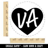 VA Virginia State in Heart Self-Inking Rubber Stamp for Stamping Crafting Planners