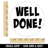 Well Done Teacher School Self-Inking Rubber Stamp for Stamping Crafting Planners