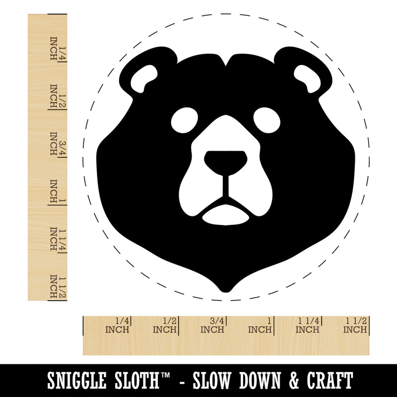 Black Bear Head Self-Inking Rubber Stamp for Stamping Crafting Planners