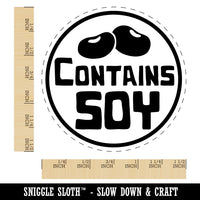 Contains Soy Allergy Warning Self-Inking Rubber Stamp for Stamping Crafting Planners