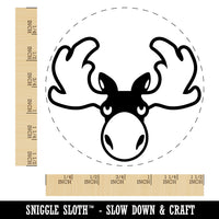 Grumpy Moose Head Self-Inking Rubber Stamp for Stamping Crafting Planners