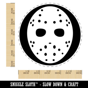 Hockey Mask Goalie Scary Halloween Self-Inking Rubber Stamp for Stamping Crafting Planners