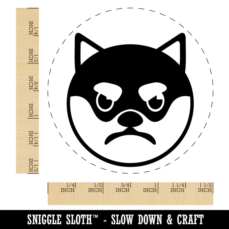 Husky Dog Face Mad Self-Inking Rubber Stamp for Stamping Crafting Planners