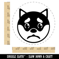 Husky Dog Face Sad Self-Inking Rubber Stamp for Stamping Crafting Planners