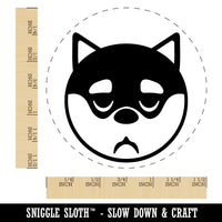 Husky Dog Face Sleepy Tired Self-Inking Rubber Stamp for Stamping Crafting Planners