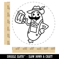 Oktoberfest Bratwurst in Lederhosen with Beer Self-Inking Rubber Stamp for Stamping Crafting Planners