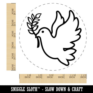 Peace Dove with Olive Branch Self-Inking Rubber Stamp for Stamping Crafting Planners