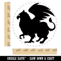 Regal Griffin Fantasy Silhouette Self-Inking Rubber Stamp for Stamping Crafting Planners