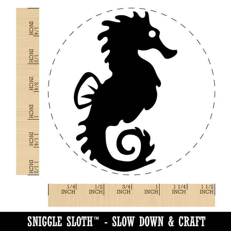 Seahorse Icon Self-Inking Rubber Stamp for Stamping Crafting Planners