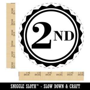 Second 2nd Place Circle Award Self-Inking Rubber Stamp for Stamping Crafting Planners