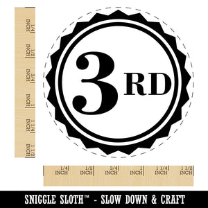 Third 3rd Place Circle Award Self-Inking Rubber Stamp for Stamping Crafting Planners