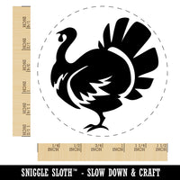 Turkey Silhouette Thanksgiving Self-Inking Rubber Stamp for Stamping Crafting Planners