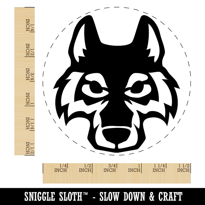 Wolf Head Self-Inking Rubber Stamp for Stamping Crafting Planners