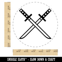 Ninjato Katana Ninja Swords Self-Inking Rubber Stamp for Stamping Crafting Planners