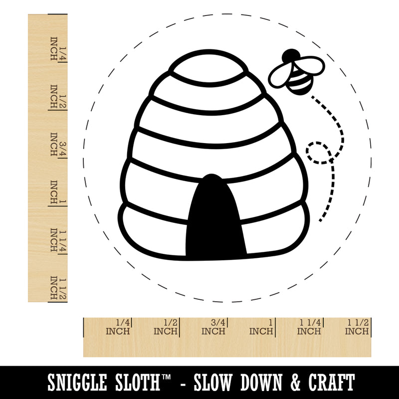 Bee Hive with Bee Self-Inking Rubber Stamp for Stamping Crafting Planners