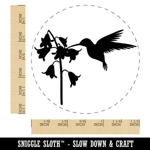 Hummingbird and Flower Self-Inking Rubber Stamp for Stamping Crafting Planners