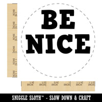 Be Nice Fun Text Self-Inking Rubber Stamp for Stamping Crafting Planners