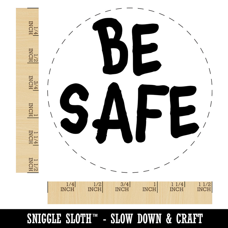 Be Safe Fun Text Self-Inking Rubber Stamp for Stamping Crafting Planners