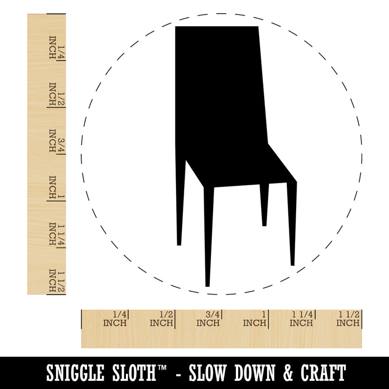 Chair Silhouette Solid Self-Inking Rubber Stamp for Stamping Crafting Planners