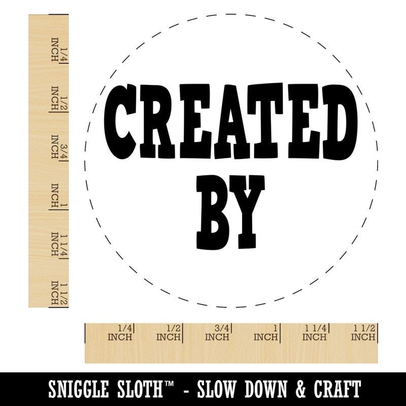 Created By Made Fun Text Self-Inking Rubber Stamp for Stamping Crafting Planners