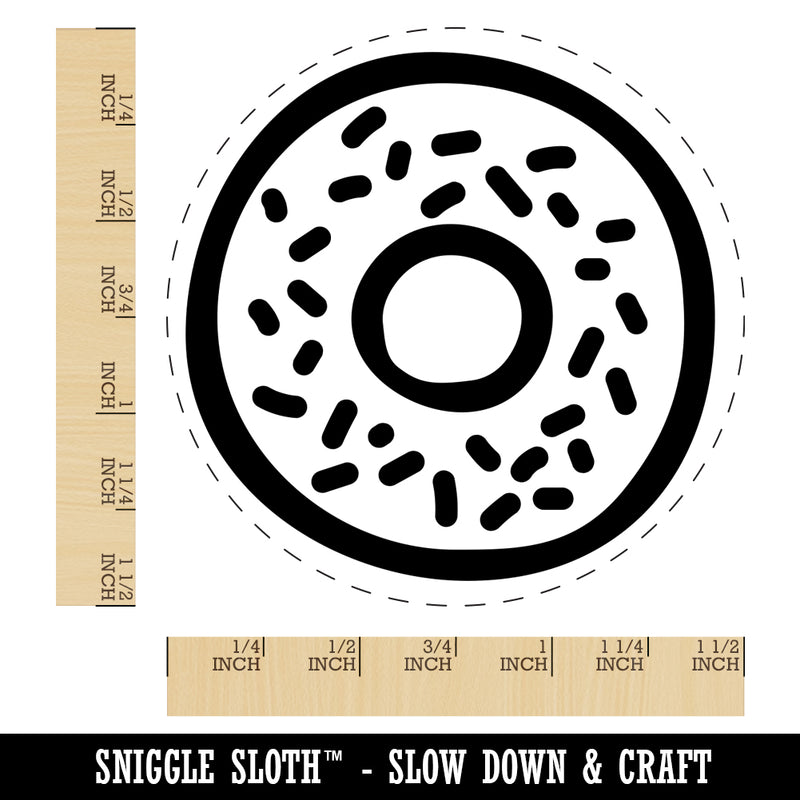 Donut Bagel Doodle Self-Inking Rubber Stamp for Stamping Crafting Planners