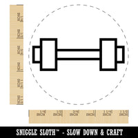 Dumbbell Barbell Weight Lifting Outline Self-Inking Rubber Stamp for Stamping Crafting Planners