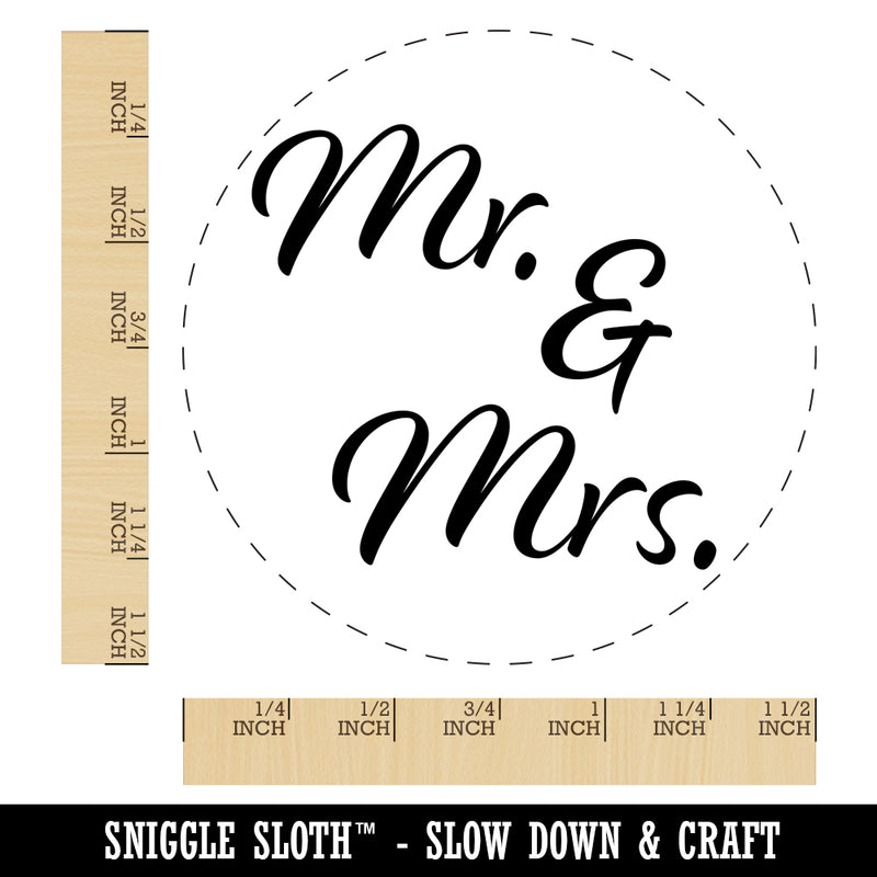 Mr. and Mrs. Married Couple Wedding Anniversary Self-Inking Rubber Stamp for Stamping Crafting Planners