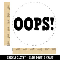 Oops Fun Text Self-Inking Rubber Stamp for Stamping Crafting Planners