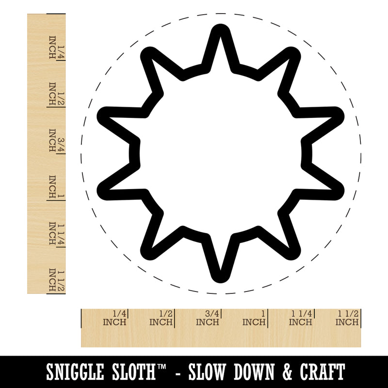 Sun Outline Self-Inking Rubber Stamp for Stamping Crafting Planners