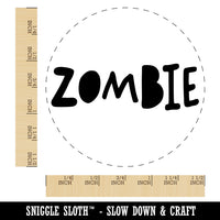 Zombie Halloween Fun Text Self-Inking Rubber Stamp for Stamping Crafting Planners