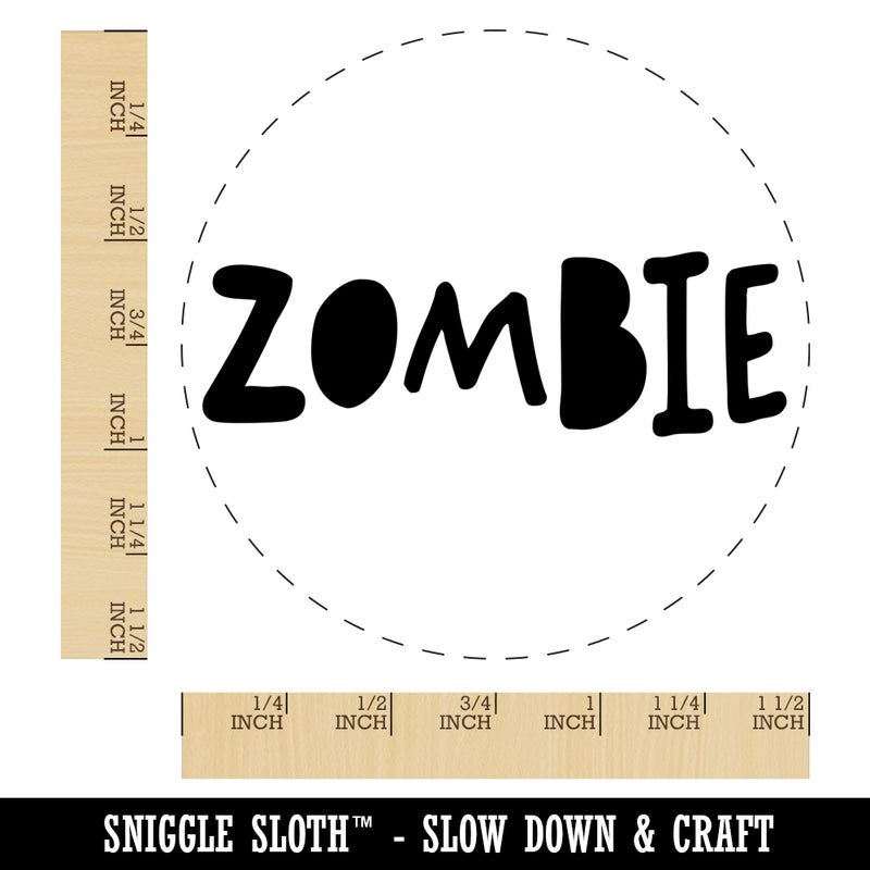 Zombie Halloween Fun Text Self-Inking Rubber Stamp for Stamping Crafting Planners