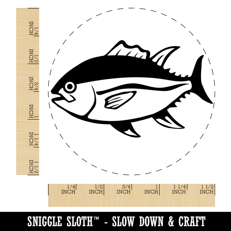 Bluefin Tuna Fish Fishing Self-Inking Rubber Stamp for Stamping Crafting Planners