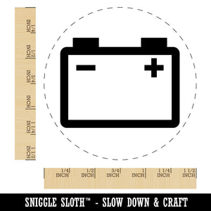 Car Battery Icon Self-Inking Rubber Stamp for Stamping Crafting Planners