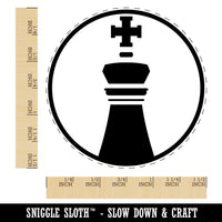 Chess Piece Black King Self-Inking Rubber Stamp for Stamping Crafting Planners