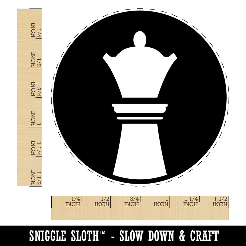 Chess Piece White Queen Self-Inking Rubber Stamp for Stamping Crafting Planners