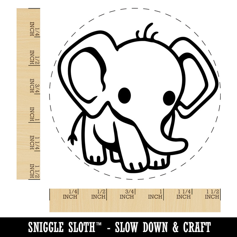 Cute Baby Elephant Self-Inking Rubber Stamp for Stamping Crafting Planners